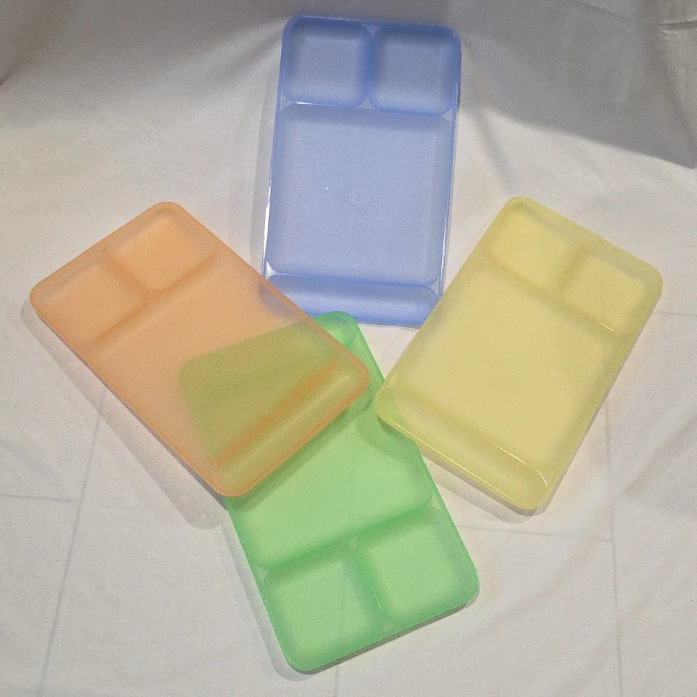 Tupperware Pastel Divided Trays Impressions Set of 4
